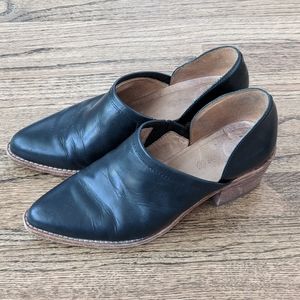 Madewell Brady Black Leather Lowcut Ankle Bootie